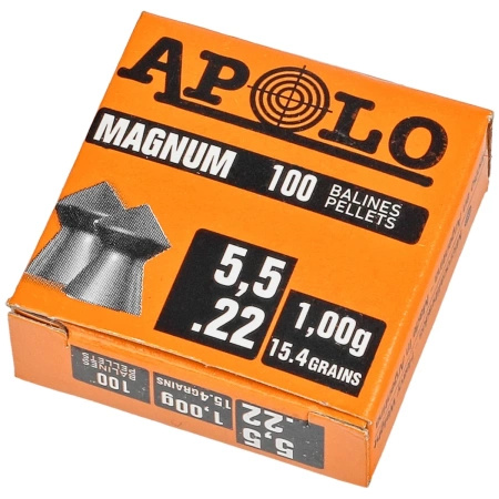 Apolo Magnum 5.5 mm shot, 100 rounds. 1.00g/15.4gr (13001)