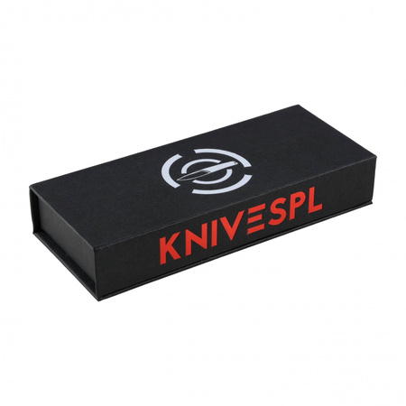 KNIVESPL - The First Sandvik 14C28N folding knife, red G10, black PVD coating