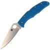 Spyderco Endura 4 FRN Blue Flat Ground Plain Folding Knife (C10FPBL)