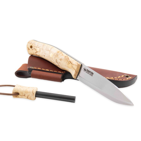 Casstrom - Knife no.10 Swedish Forest Knife C with flint - Karelian Birch