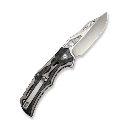 Civivi Biophase Black Aluminum / Black G10 Folding Knife, Satin Nitro-V (C23083C-3)