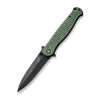 Civivi RS71 Green Canvas Micarta Folding Knife, Black Stonewashed Nitro-V by Robert Saniscalchi (C23025-3)