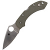 Spyderco Dragonfly G-10 Folige Green Plain Folding Knife - C28GPFG