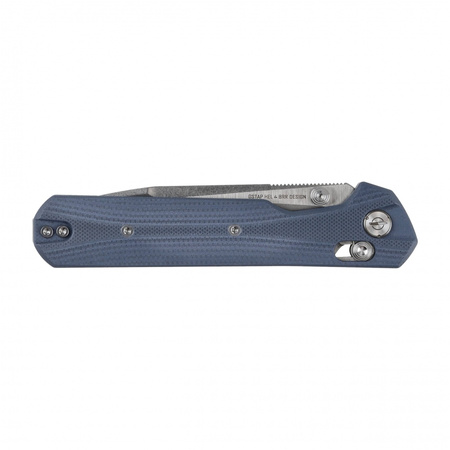 KNIVESPL - The First CPM MagnaCut folding knife, blue G10, Stonewashed/Satin