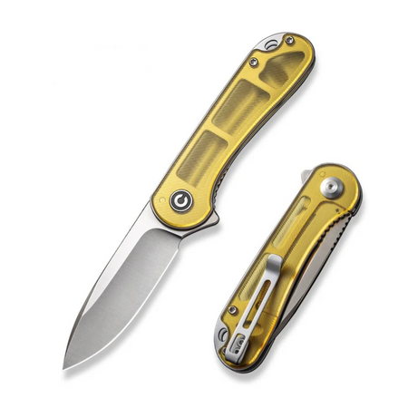 Civivi Elementum Folding Knife Polished Ultem, Satin D2 (C907A-4)