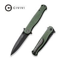 Civivi RS71 Green Canvas Micarta Folding Knife, Black Stonewashed Nitro-V by Robert Saniscalchi (C23025-3)