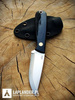 Brisa Necker 70 Scandi knife - Black Micarta - Kydex scabbard