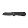 Civivi Crabby Black Canvas Micarta Folding Knife, Black Stonewashed 14C28N by Ken Onion Jr. (C24055-3)