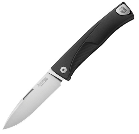 LionSteel Thrill Aluminum Black / Satin Blade Folding Knife (TL A BS)