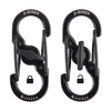 Nite Ize - S-Biner MicroLock Carabiner - Black - 2Pack - LSBM-01-2R3