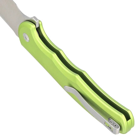 Civivi Button Lock Praxis Folding Knife Lime Green Aluminum, Satin Nitro-V (C18026E-3)