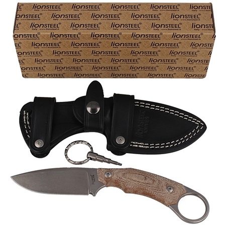 LionSteel H2 Karambit Canvas Natural, Stone Washed Blade (H2 CVN) Knife