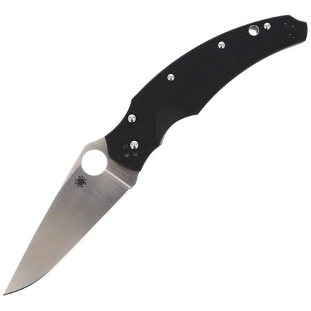 Spyderco Opus Black G-10 Plain Folding Knife - C218GP