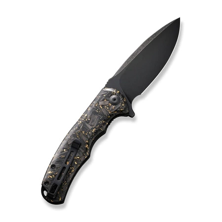 Civivi Praxis Knife Black/Gold Shredded Carbon Fiber, Black Stonewashed 9Cr18MoV (C803J)