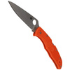 Spyderco Endura 4 FRN Orange Flat Ground Plain Folding Knife (C10FPOR)