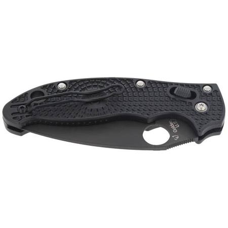 Spyderco Manix 2 Lightweight Black Blade Plain Folding Knife - C101PBBK2