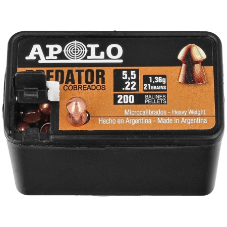 Apolo Predator Copper 5.52 mm shotgun shell, 200 rounds. 1.36g/21.0gr (19951-2)