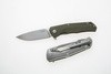 LionSteel T folding knife.R.E. G10 Green, Stone Washed Blade (TRE GGR)