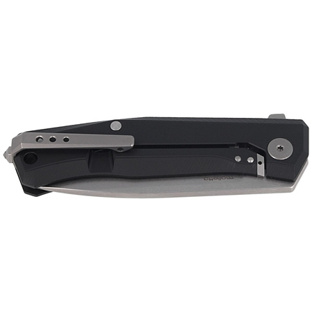 LionSteel Myto Black Aluminum Folding Knife, Stonewashed (MT01A BS)