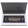 LionSteel ROK Titanium Bronze, Satin Blade Folding Knife (ROK B)