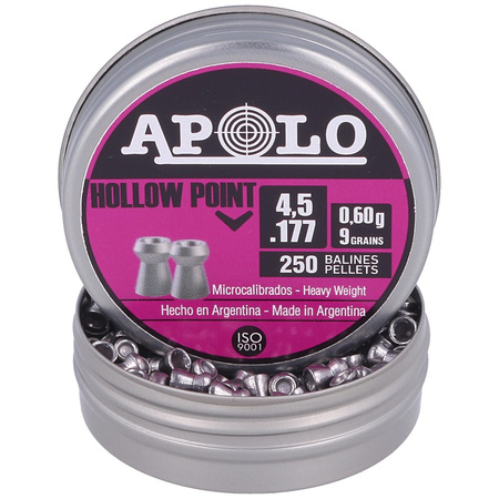 Apolo Hollow Point 4.5 mm shotgun shell, 250 rounds. 0.60g/9.0gr (19201)
