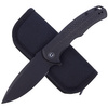 CIVIVI Praxis Black Coarse Micarta Knife, Black Stonewashed (C803G)