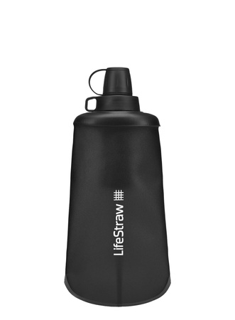 LifeStraw Peak Series Flex Squeeze Bottle 1L Water Filter - Dark Gray