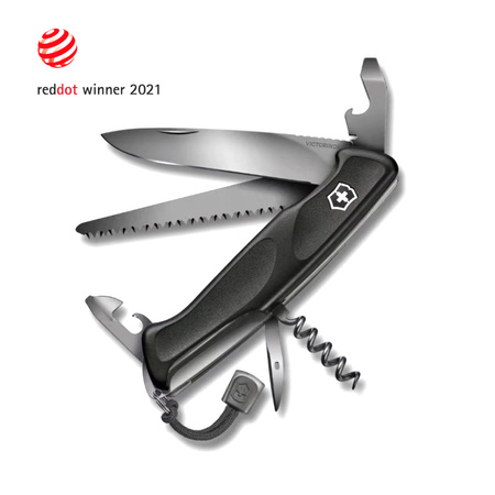Victorinox - Ranger 55 multifunction pocket knife - 10 functions - Onyx Black - 0.9563.C31P
