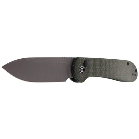 CIVIVI Button Lock Elementum Dark Green Micarta, Gray Stonewashed knife (C2103C)