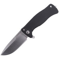 LionSteel SR11A Aluminum Black / Satin Blade Folding Knife (SR11A BS)