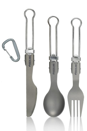 Rockland - Essentials - Titanium Folding Cutlery Set - Titanium Tools