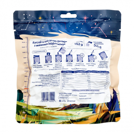Lyommy - Freeze-dried food Chicken in cheese and leek sauce with gluten-free pasta 500 g