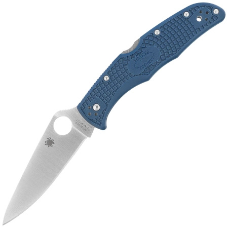 Spyderco Endura 4 Lightweight Cobalt Blue FRN, Satin CPM Folding Knife SPY27 by Sal Glesser (C10PCBL)