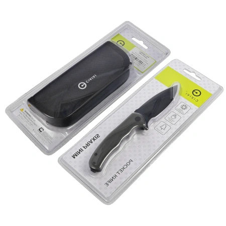 Civivi Mini Praxis OD Green G10 Folding Knife, Black Stonewashed D2 (C18026C-1CP)