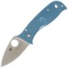 Spyderco Lil' Temperance 3 Lightweight Blue FRN, Satin K390 Plain Folding Knife (C69PBL3K390)