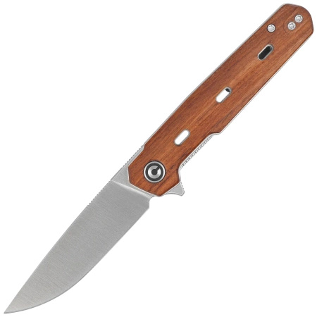 Civivi Navo Guibourtia Wood Folding Knife, Satin Nitro-V by Ostap Hel (C25015B-1)