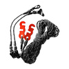 TigerWood - Reflective silk slings - black