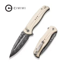 Civivi Incindie Ivory G10 Folding Knife, Damascus (C23053-DS1)