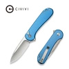 CIVIVI Button Lock Elementum II Blue Aluminum, Satin Nitro-V (C18062PD-2)