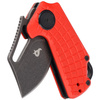 BlackFox Puck Red G10 Folding Knife, Black Stone Washed D2 by Grigorii Matveev (BF-761 R)