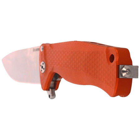 LionSteel SR22A Aluminum Orange, Satin Blade Folding Knife (SR22A OS)