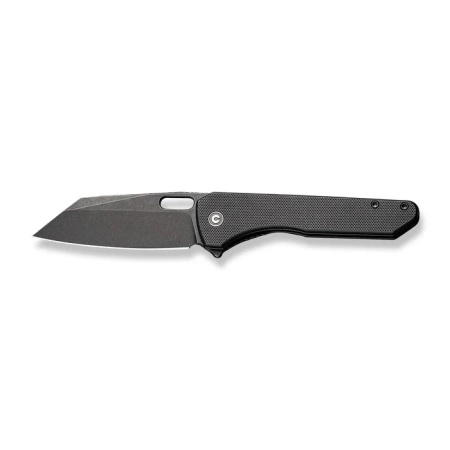 Civivi Nugz Black G10, Black Stonewashed 14C28N Folding Knife by Matthew Wehrwein (C23060-1)