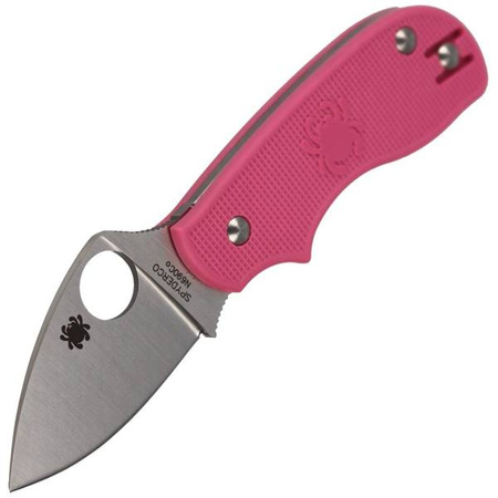 Spyderco Squeak Lightweight Pink Plain Folding Knife (C154PPN)