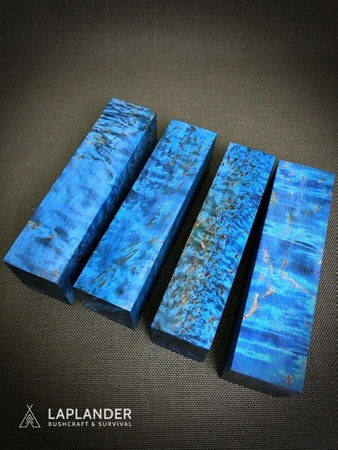 Stabilized Wood Karelian Birch - Blue - Block