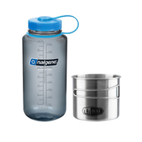 Nalgene Everyday 1L bottle and GSI Glacier mug set
