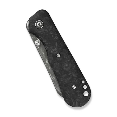 Civivi Crabby Shredded Carbon Fiber Folding Knife, Damascus by Ken Onion Jr. (C24055-DS1)