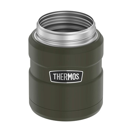 Thermos Style 0.47L lunch thermos with spoon and cup - Army Green