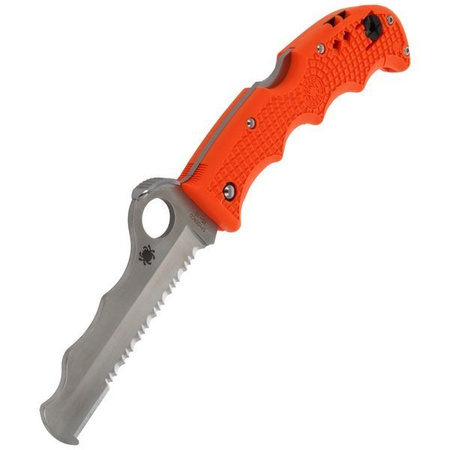 Spyderco Assist Lightweight Orange Combination Folding Knife (C79PSOR)