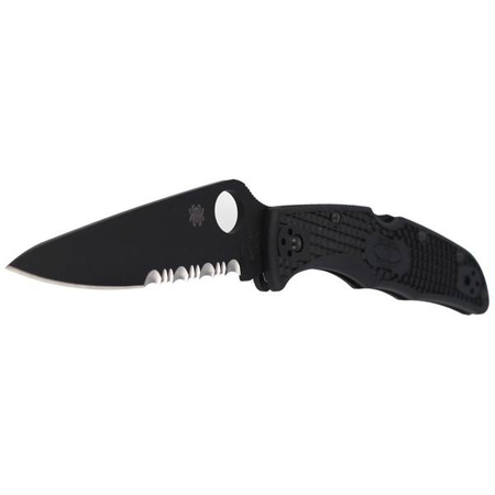 Spyderco Endura 4 FRN Black/Black Blade Combination Folding Knife (C10PSBBK)