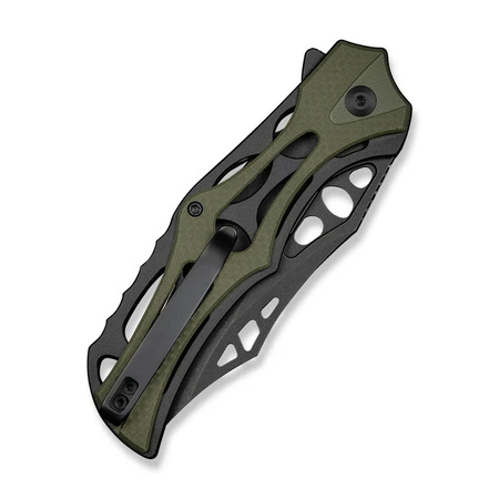 Civivi Biophase Black Aluminum / OD Green G10, Black Stonewashed Nitro-V Folding Knife (C23083C-2)